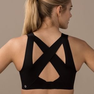 Women's Black Cross-Back Sports Bra